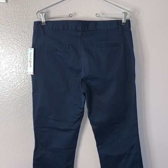 NWT Cat & Jack stretch blue girls 16 school uniform khaki pants - Picture 5 of 7